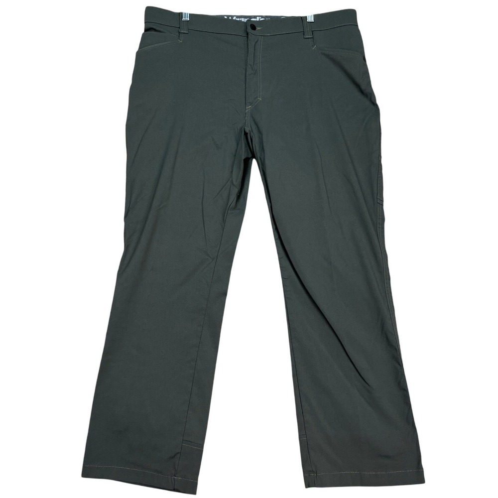 Wrangler Outdoor Series Pants Mens 40x30 Olive Green Stretch Waistband Cargo EUC